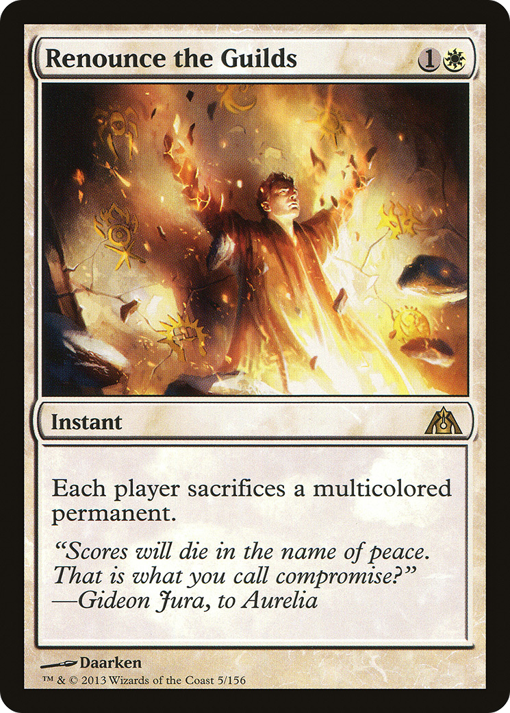 Renounce the Guilds (DGM-005) [Dragon's Maze] Foil