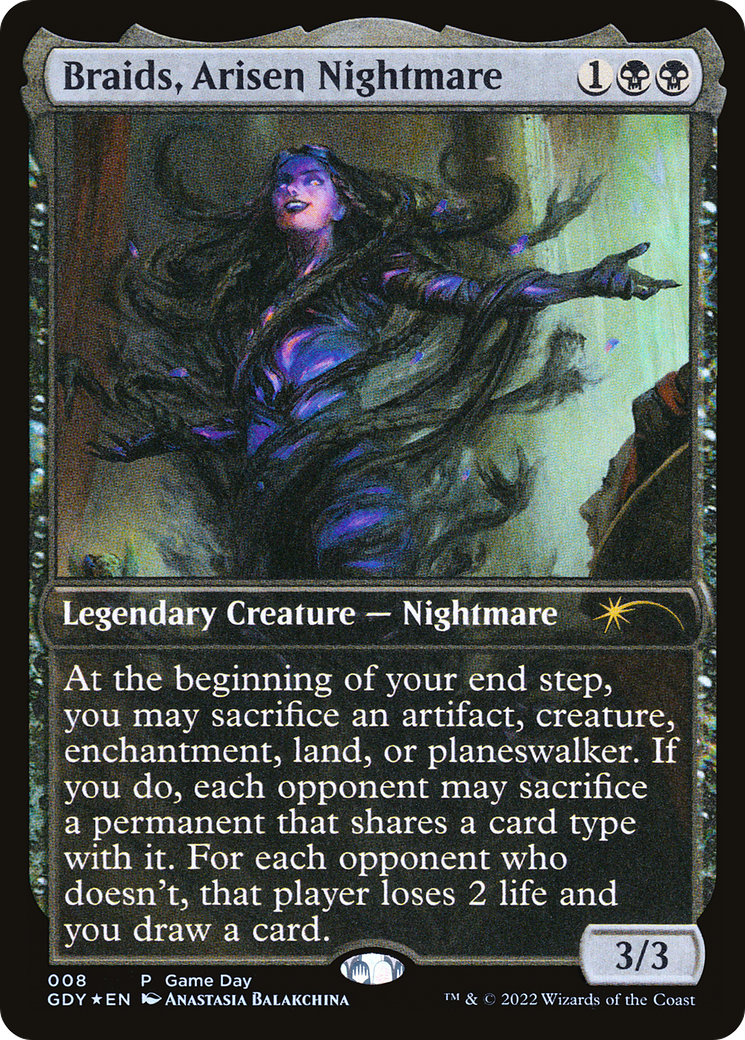 Braids, Arisen Nightmare (GAME-008) [Game Day Promos] Foil