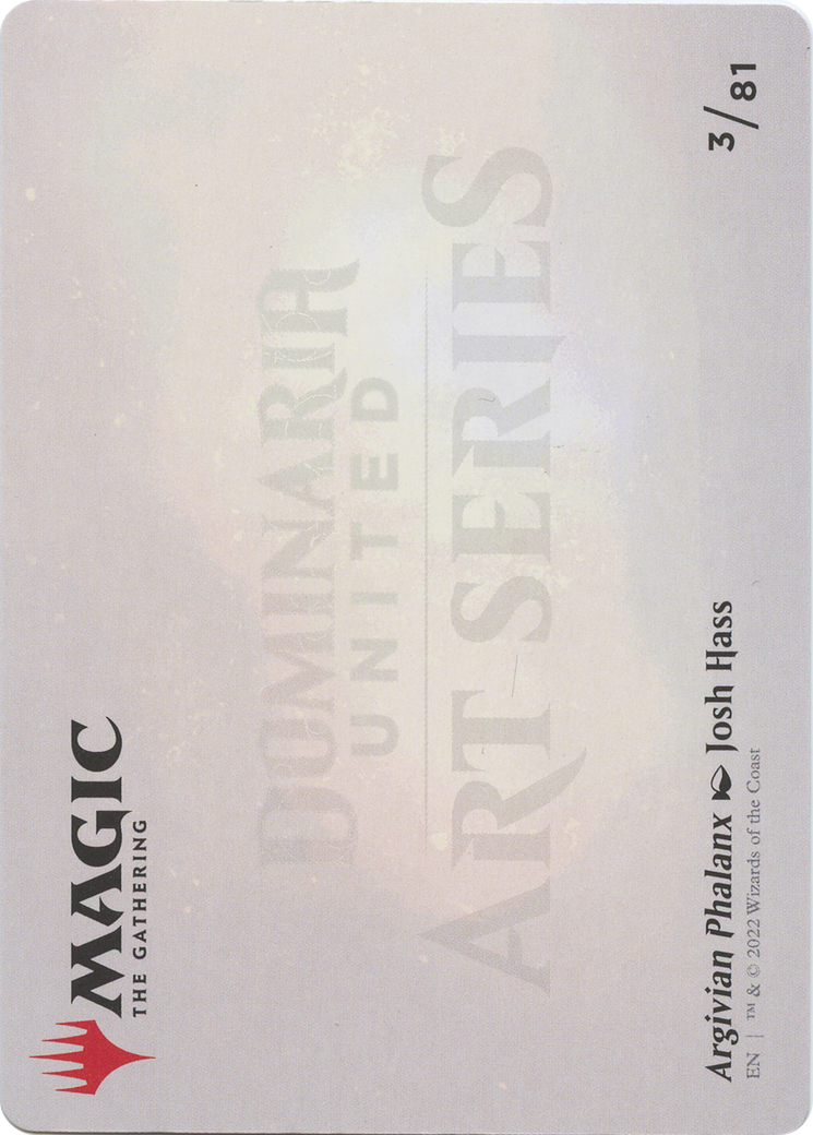 Argivian Phalanx // Argivian Phalanx (ADMU-003) (Borderless) [Dominaria United Art Series] Foil