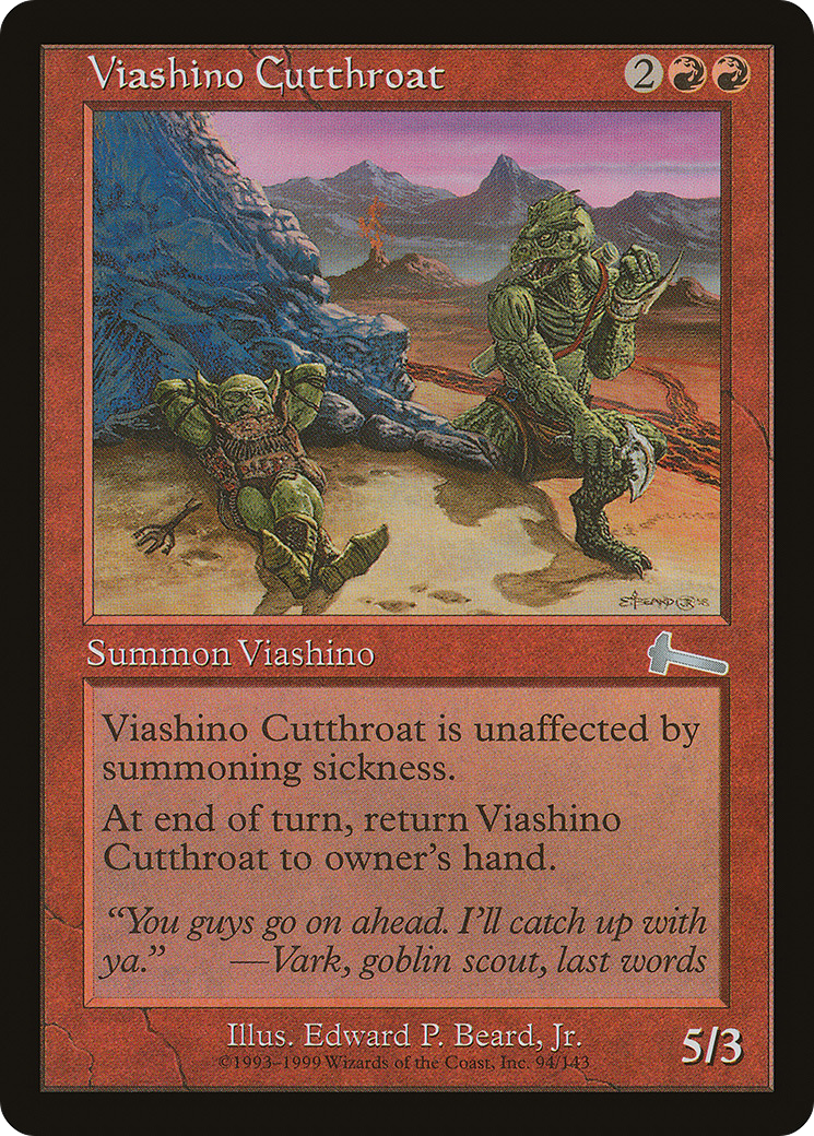 Viashino Cutthroat (ULG-094) [Urza's Legacy] Foil