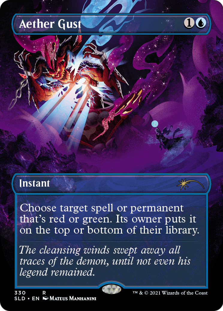 Aether Gust (SLD-330) (Borderless) [Secret Lair Drop] Foil