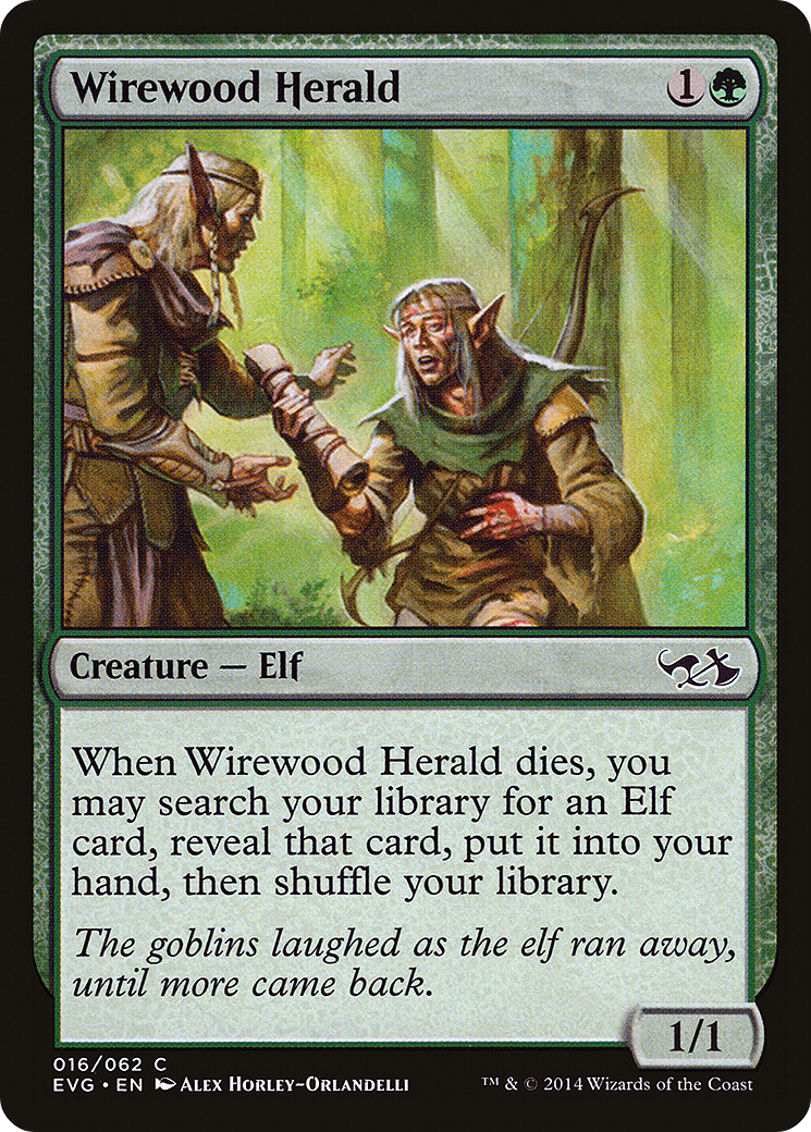 Wirewood Herald [Duel Decks Anthology: Elves vs. Goblins] Foil