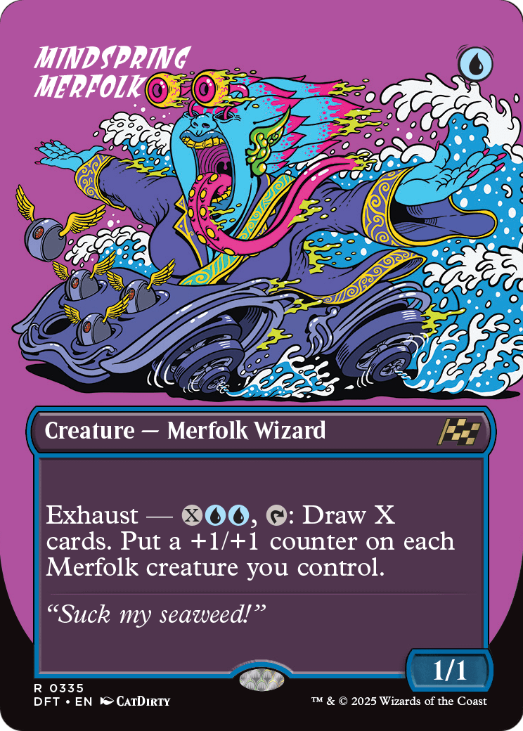 Mindspring Merfolk (Borderless) (DFT-335) [Aetherdrift]
