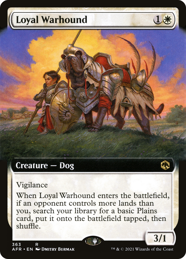 Loyal Warhound (Extended Art) (AFR-363) [Adventures in the Forgotten Realms] Foil
