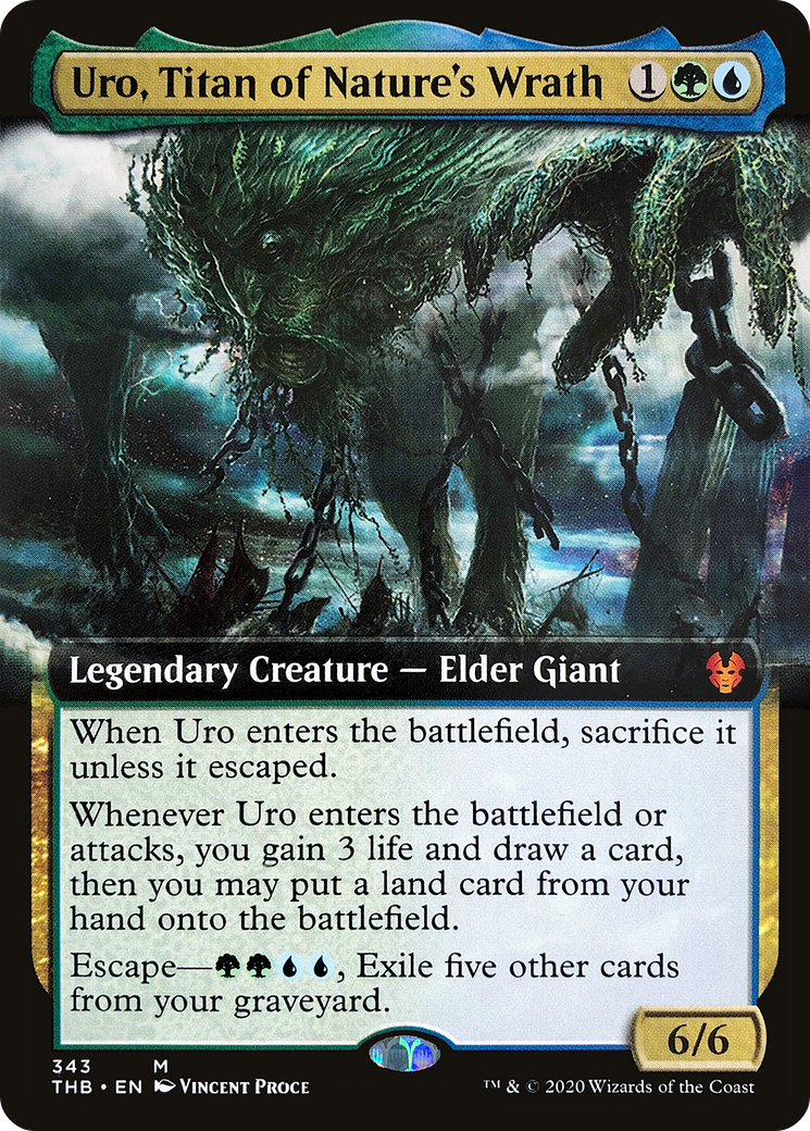 Uro, Titan of Nature's Wrath (Extended Art) (THB-343) [Theros Beyond Death] Foil