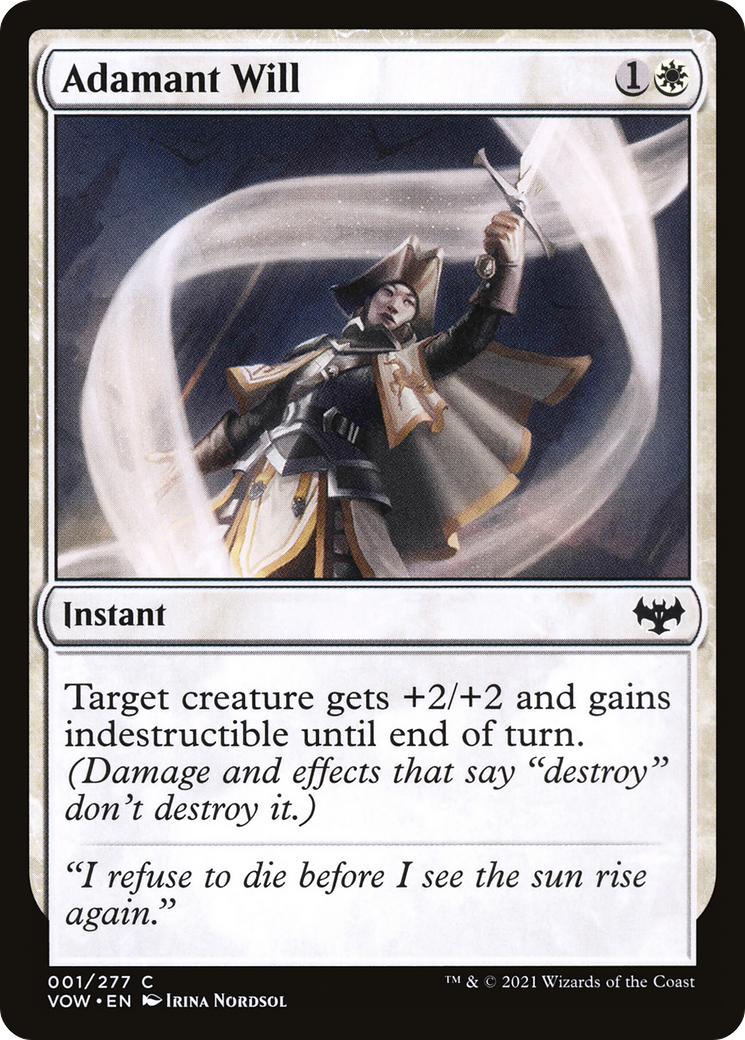 Adamant Will (VOW-001) [Innistrad: Crimson Vow]