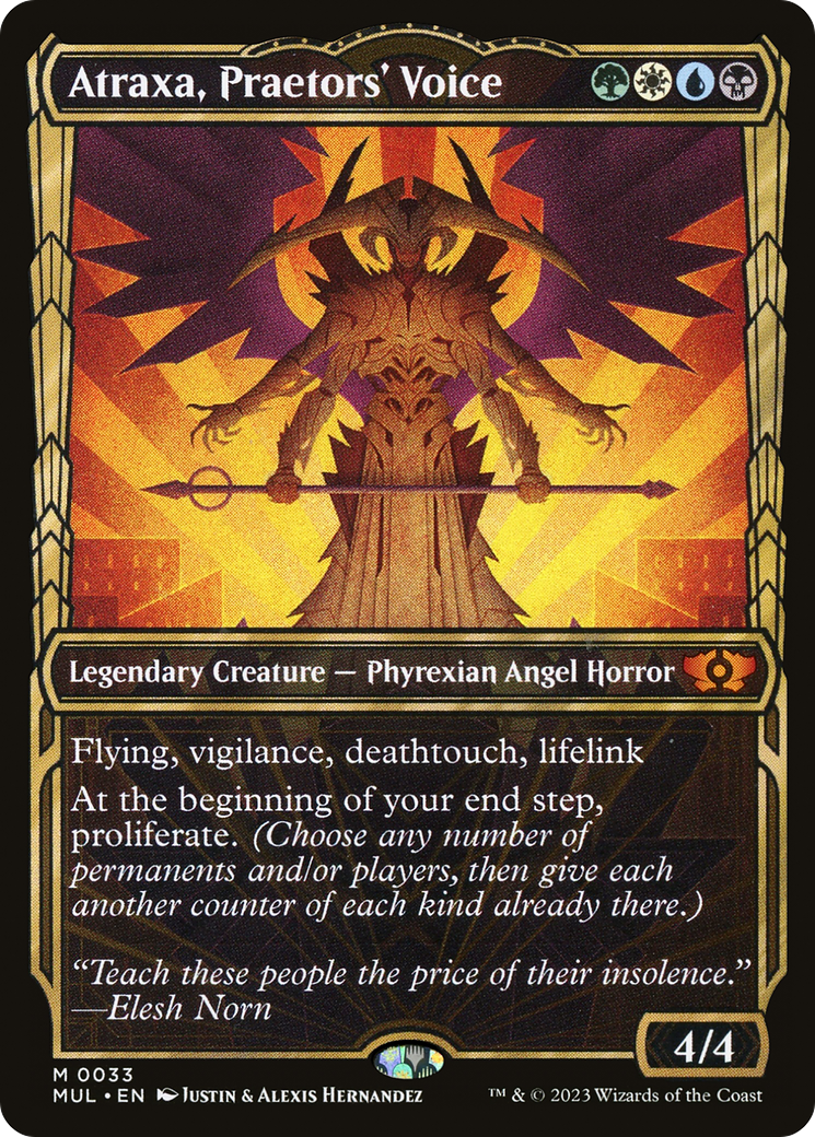 Atraxa, Praetors' Voice (MUL-033) (Showcase) [Multiverse Legends] Foil