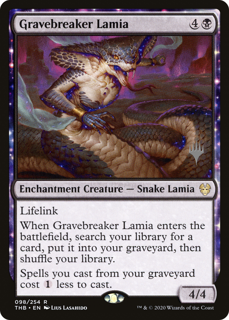 Gravebreaker Lamia (PPTHB-098) [Promo Pack: Theros Beyond Death Promos] Foil