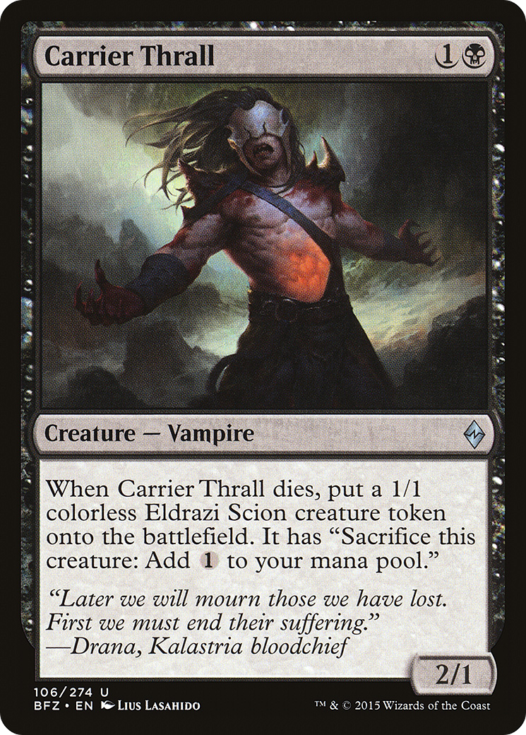 Carrier Thrall (BFZ-106) [Battle for Zendikar] Foil