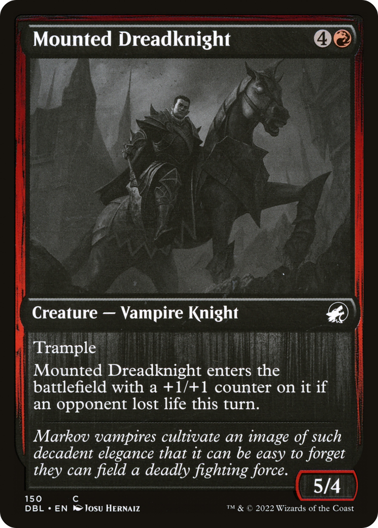 Mounted Dreadknight (DBL-150) [Innistrad: Double Feature] Foil