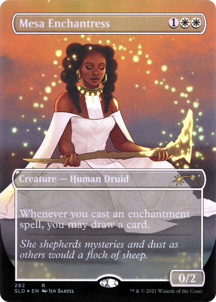 Mesa Enchantress (SLD-282) (Borderless) [Secret Lair Drop] Foil
