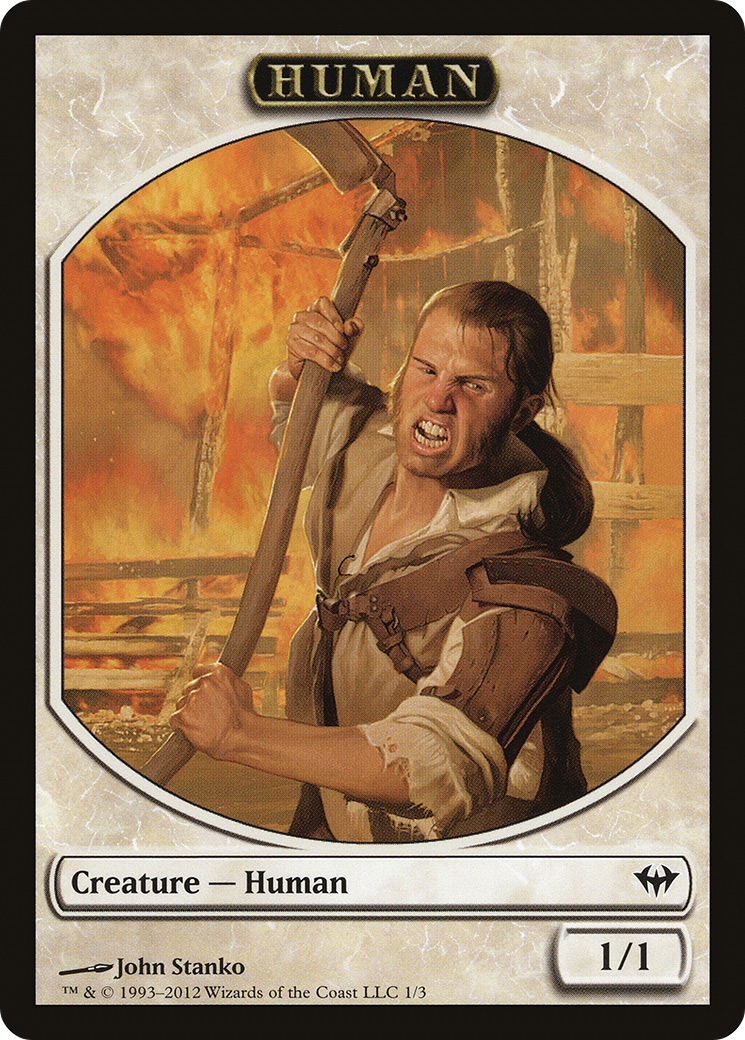 Human Token (DKA-001) [Dark Ascension Tokens]