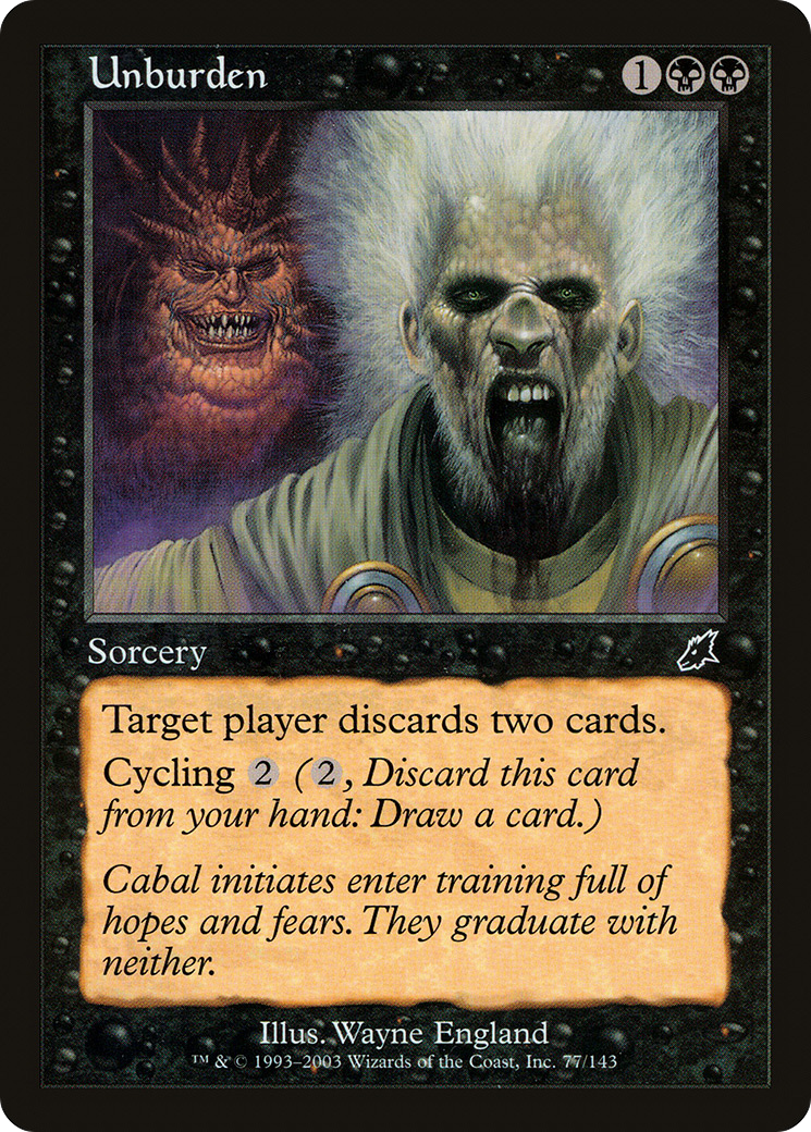 Unburden (SCG-077) [Scourge] Foil