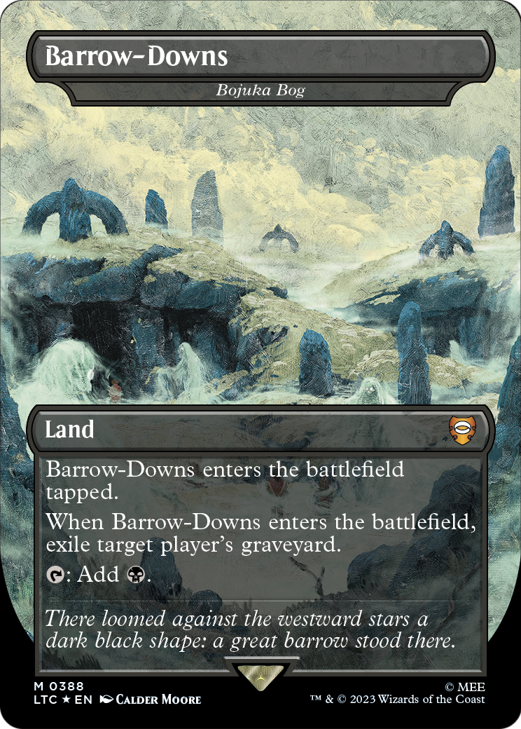 Barrow-Downs - Bojuka Bog (Surge Foil) (LTC-388) (Borderless) [Tales of Middle-earth Commander] Foil