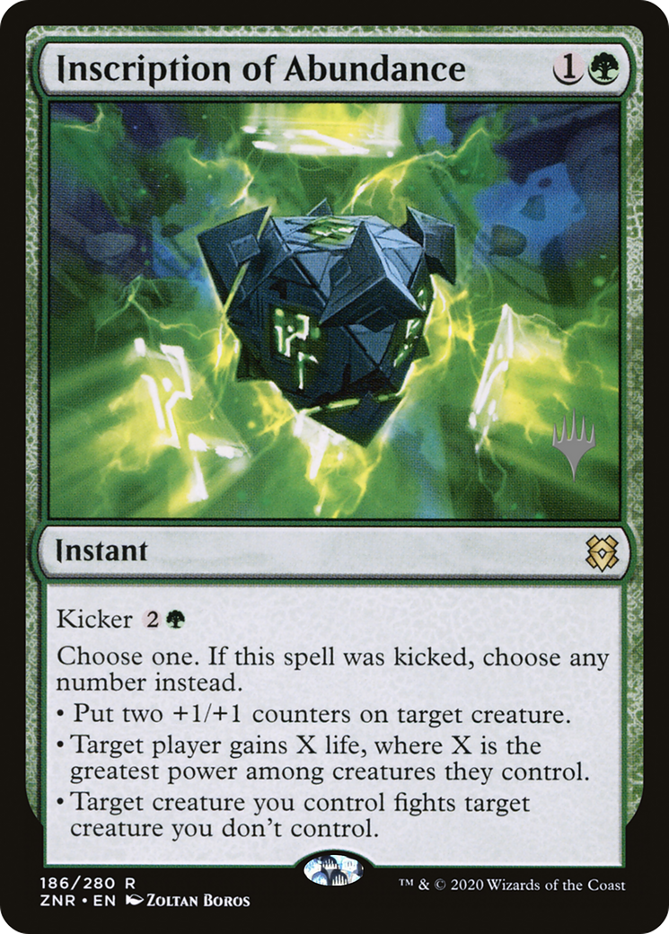 Inscription of Abundance (PPZNR-186) [Promo Pack: Zendikar Rising Promos] Foil