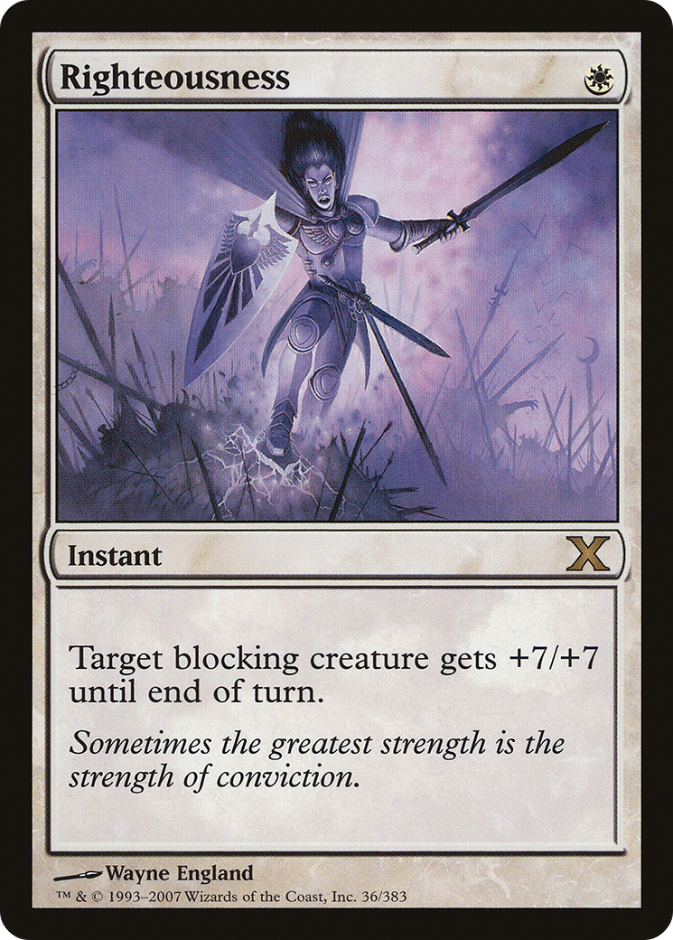 Righteousness (10E-036) [Tenth Edition] Foil