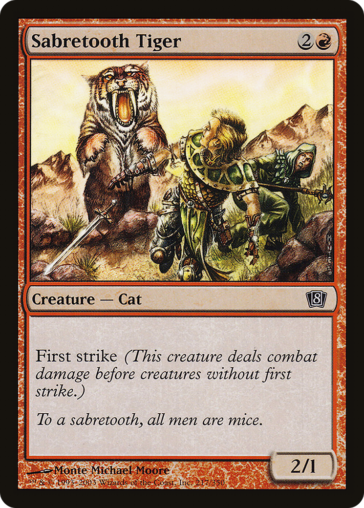 Sabretooth Tiger (8ED-217) [8th Edition]