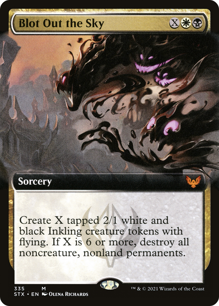 Blot Out the Sky (Extended Art) (STX-335) [Strixhaven: School of Mages] Foil