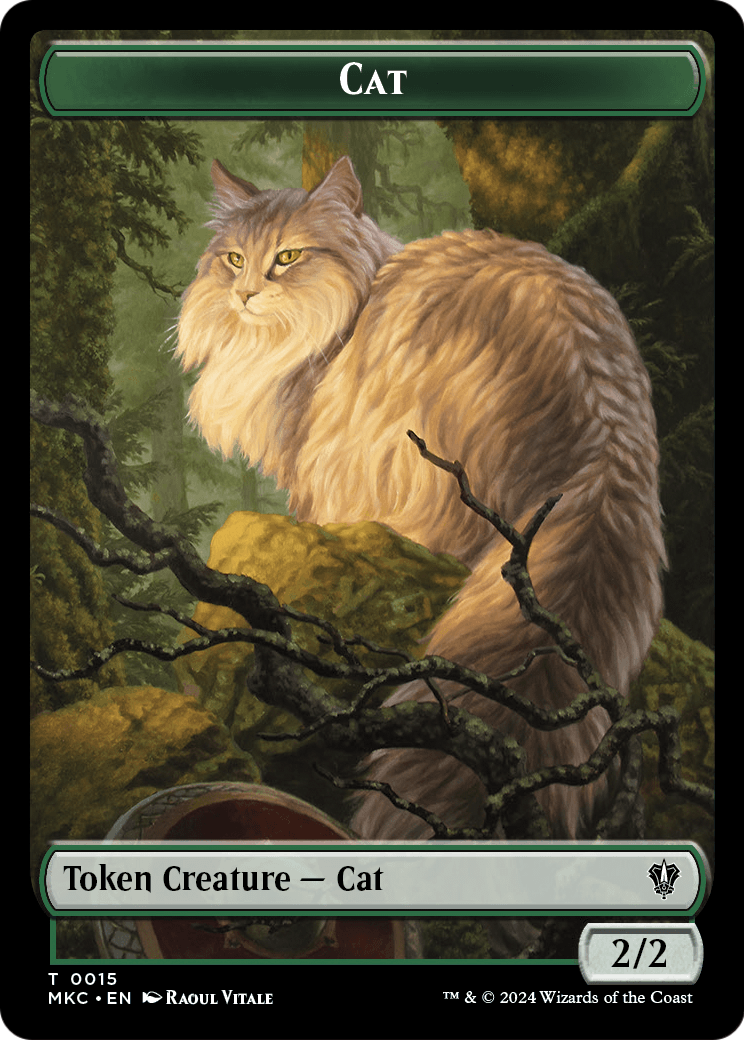 Cat (TMKC-015) [Murders at Karlov Manor Commander Tokens] Foil