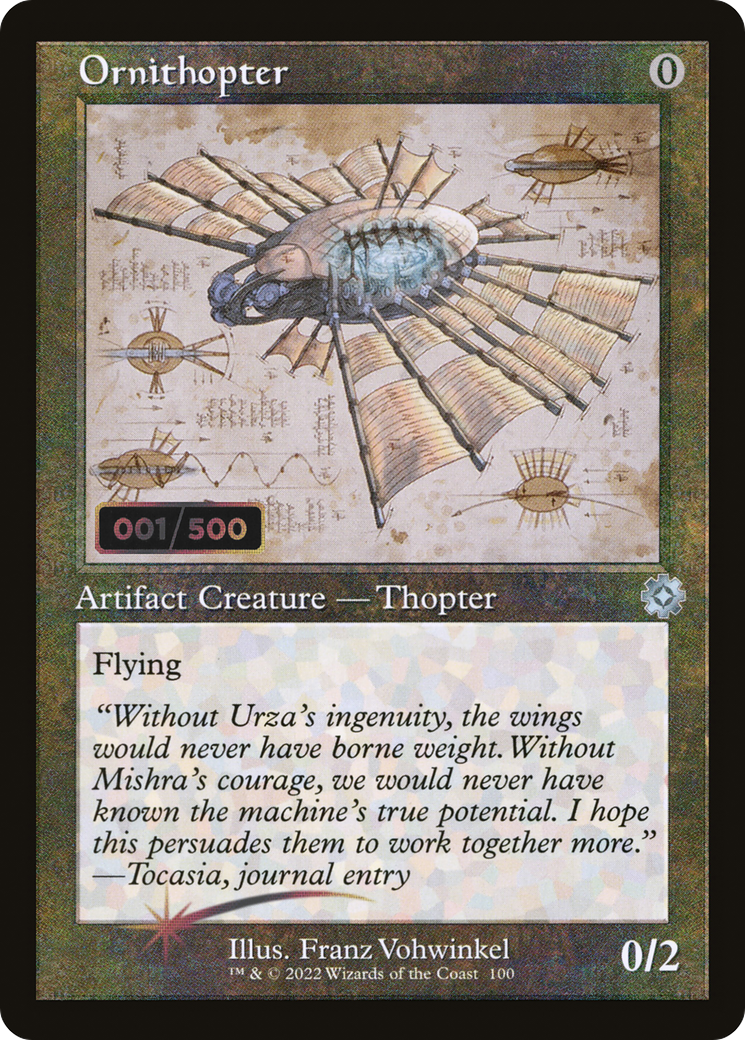 Ornithopter (Schematic) (Serial Numbered) (BRR-100) [The Brothers' War Retro Artifacts] Foil