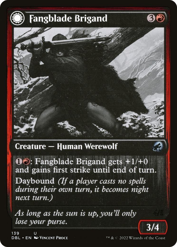 Fangblade Brigand (DBL-139) [Innistrad: Double Feature] Foil