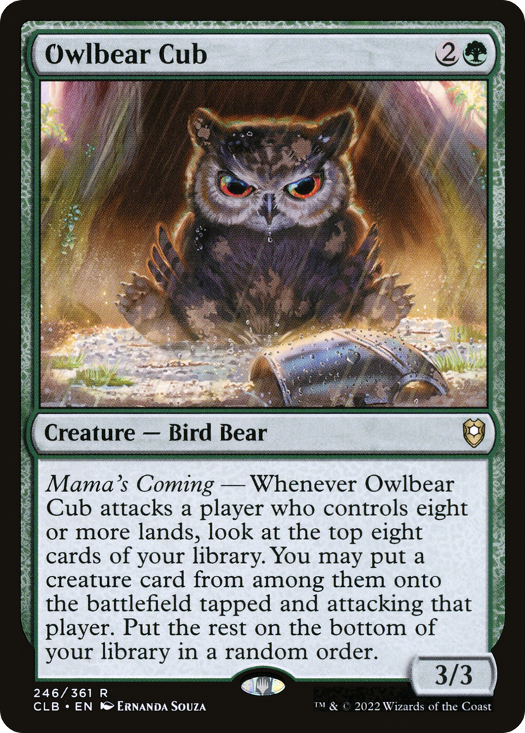 Owlbear Cub (CLB-246) [Commander Legends: Battle for Baldur's Gate] Foil