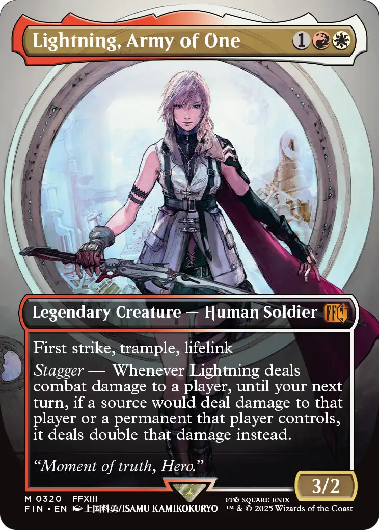 Lightning, Army of One (FIN-320) (Borderless) [FINAL FANTASY]