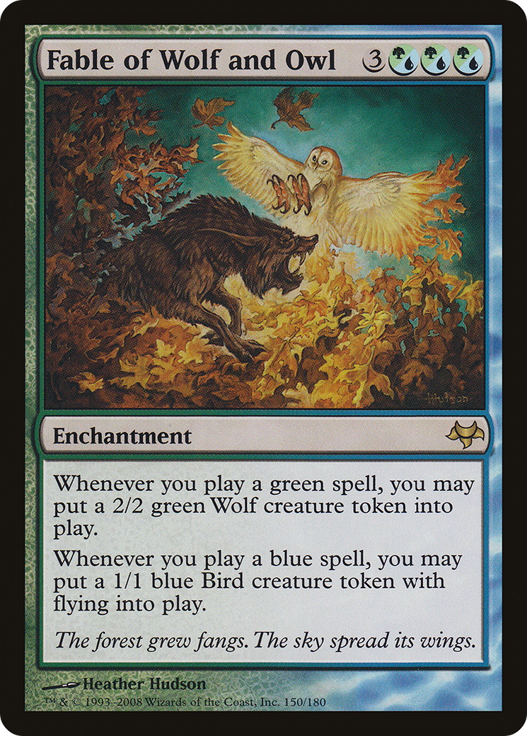 Fable of Wolf and Owl (EVE-150) [Eventide] Foil