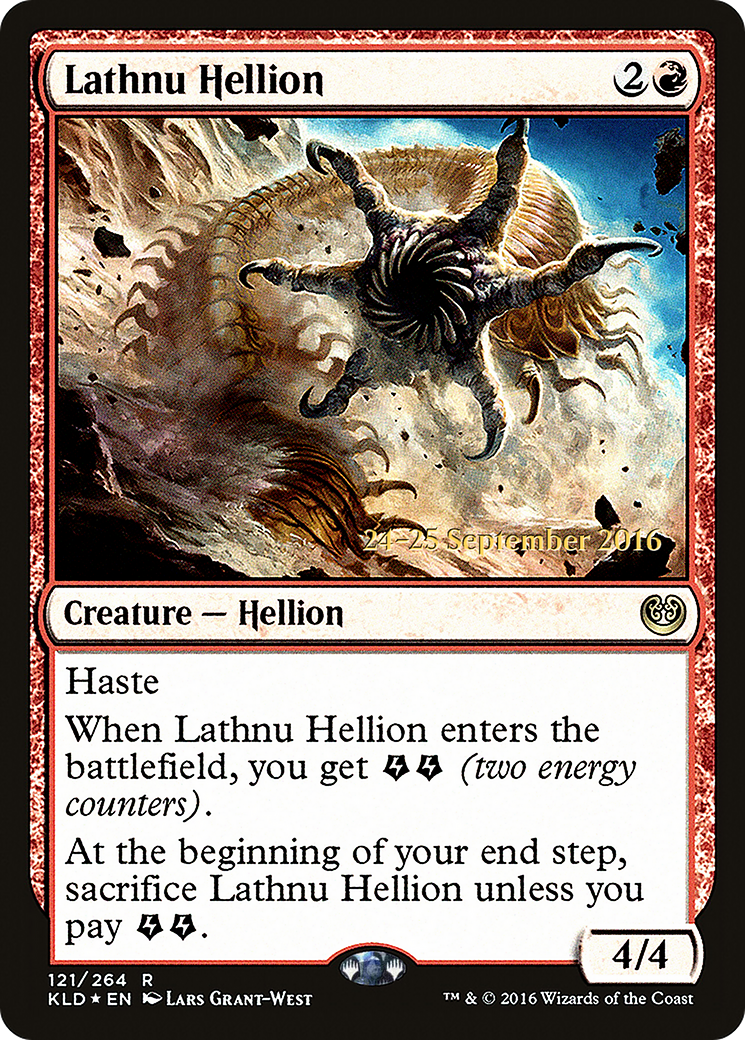 Lathnu Hellion (PRE-121S) [Kaladesh Promos] Foil