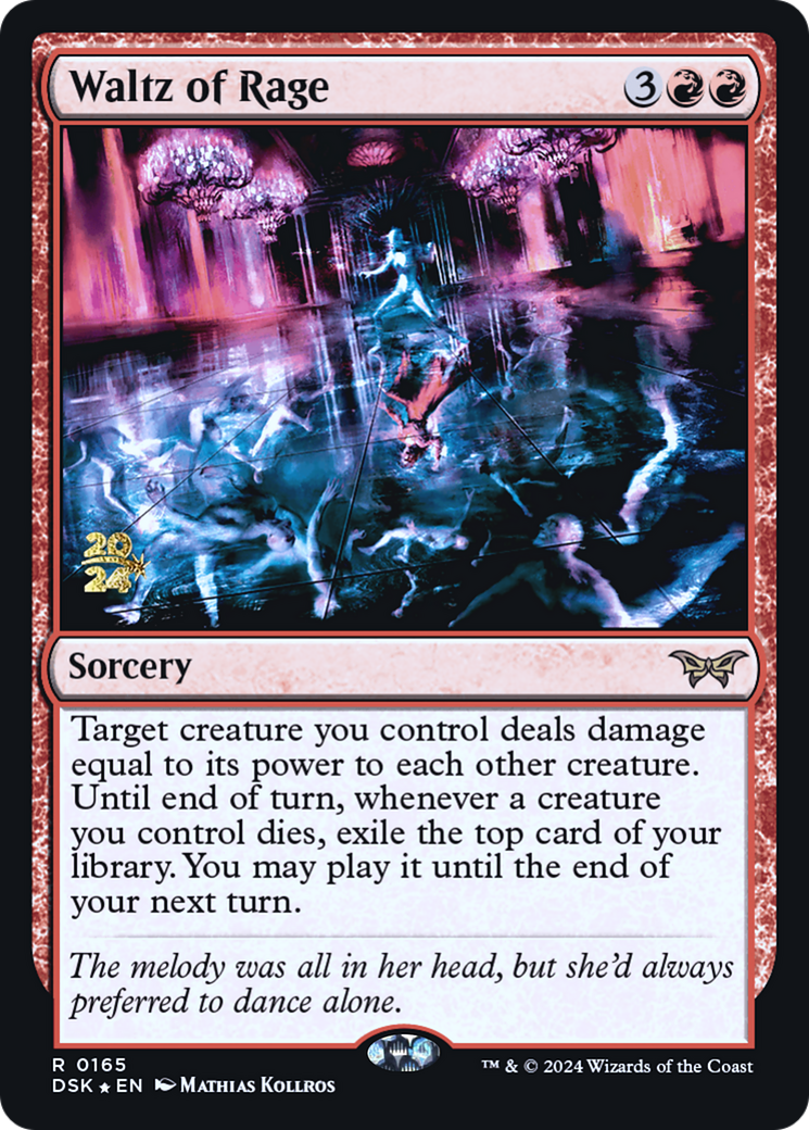Waltz of Rage (PRE-165) [Duskmourn: House of Horror Promos] Foil