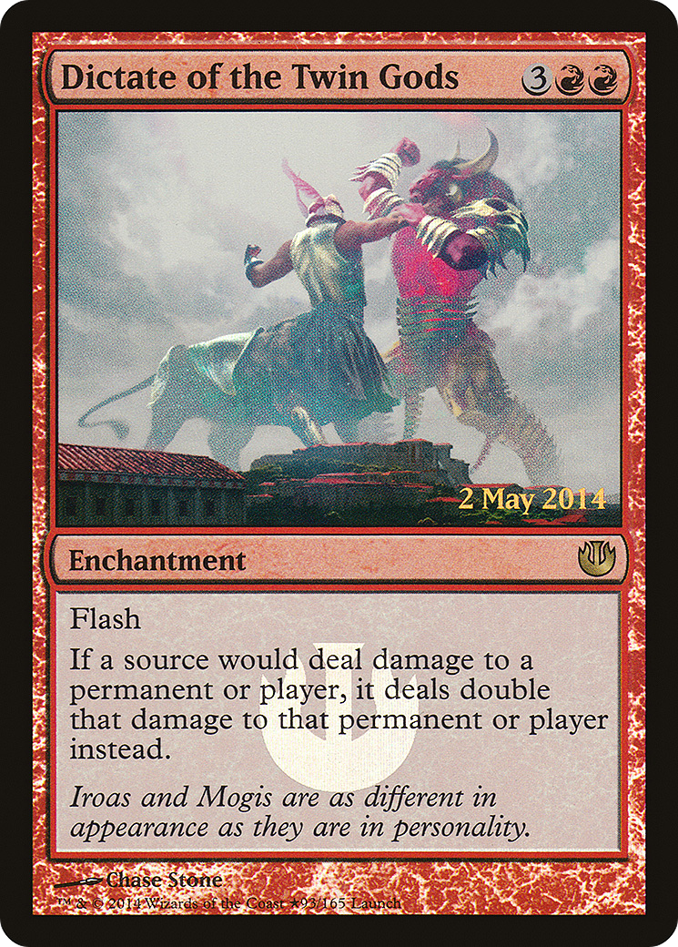 Dictate of the Twin Gods (LARP-093) [Journey into Nyx Promos] Foil