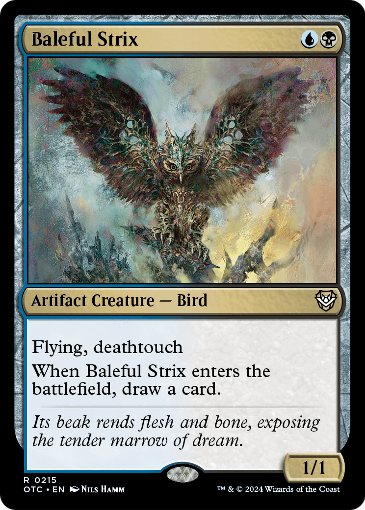 Baleful Strix (OTC-215) [Outlaws of Thunder Junction Commander]