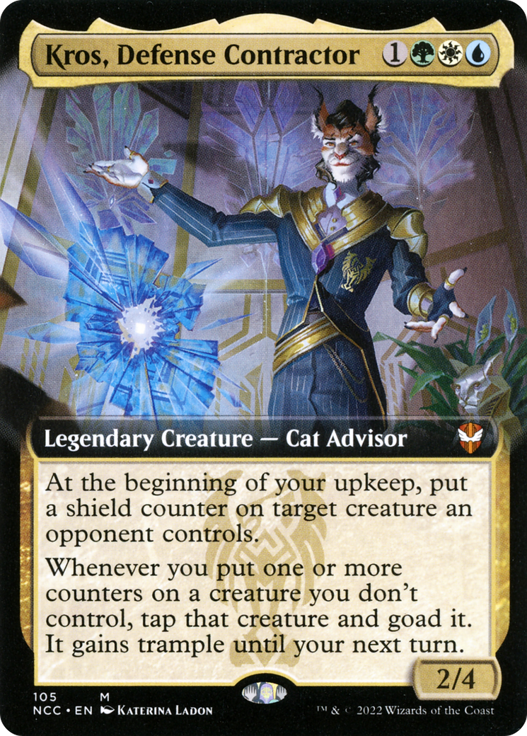 Kros, Defense Contractor (Extended Art) (NCC-105) [New Capenna Commander]