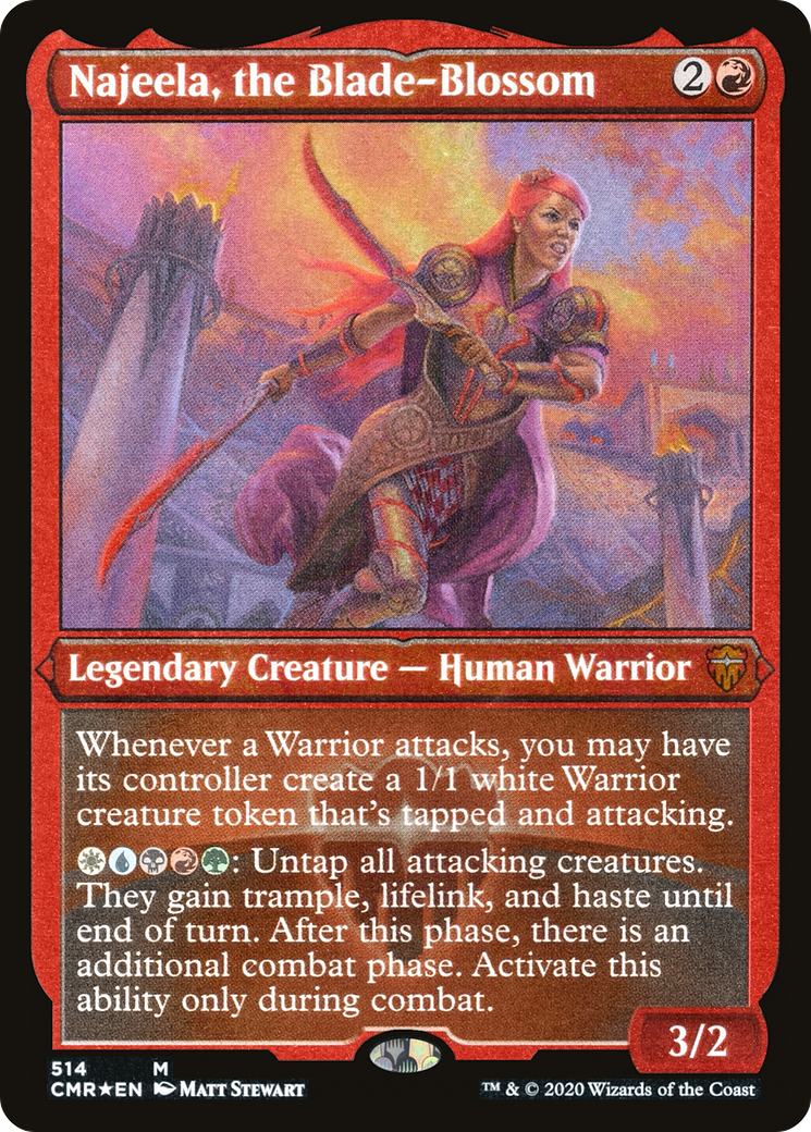 Najeela, the Blade-Blossom (Foil Etched) (CMR-514) [Commander Legends] Foil