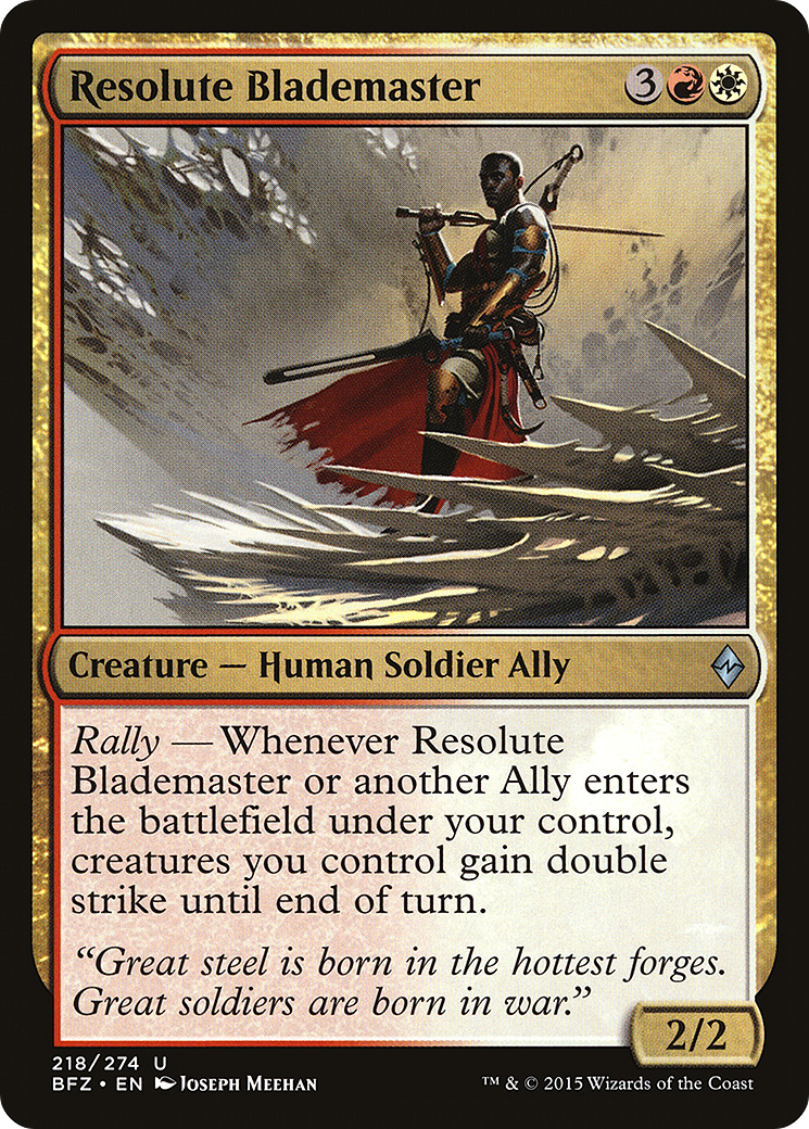 Resolute Blademaster (BFZ-218) [Battle for Zendikar] Foil