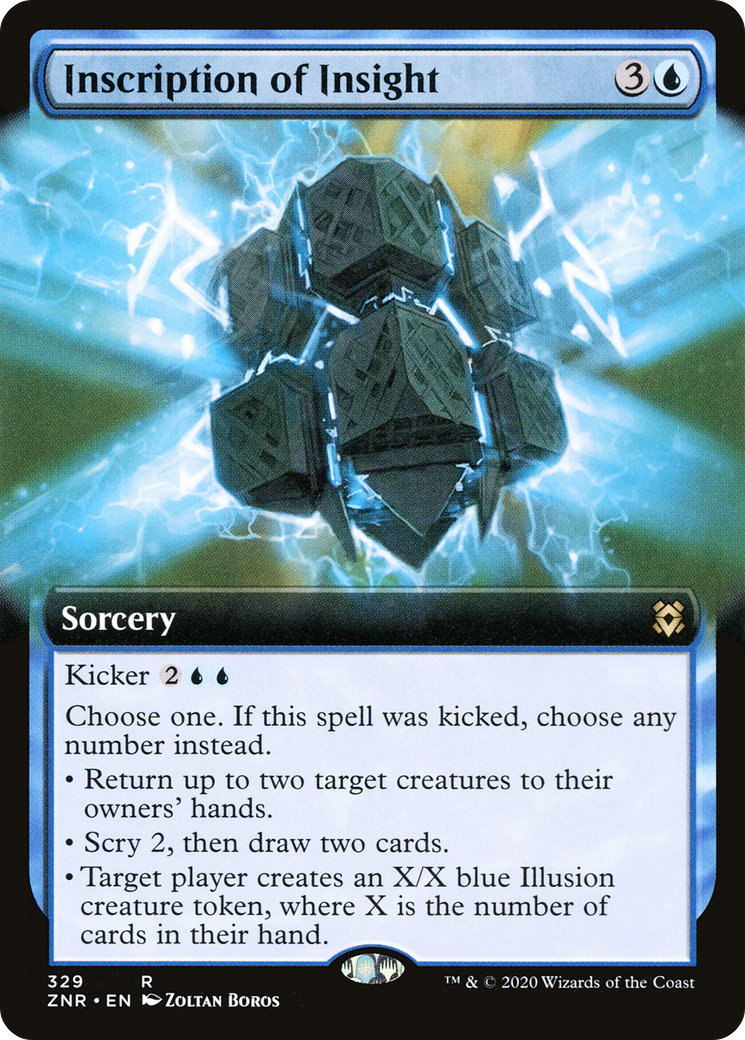 Inscription of Insight (Extended Art) (ZNR-329) [Zendikar Rising] Foil