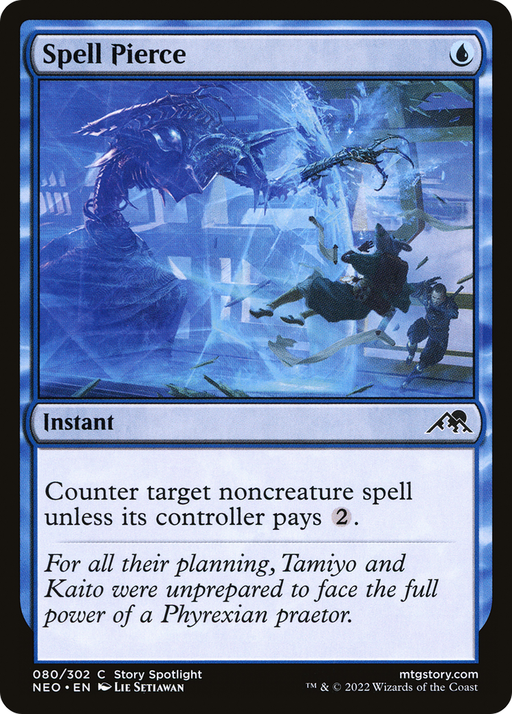 Spell Pierce (NEO-080) [Kamigawa: Neon Dynasty] Foil