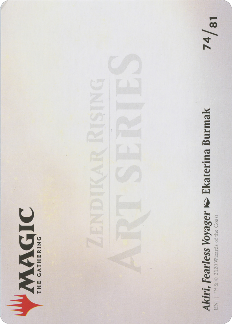 Akiri, Fearless Voyager // Akiri, Fearless Voyager (AZNR-074) (Borderless) [Zendikar Rising Art Series] Foil