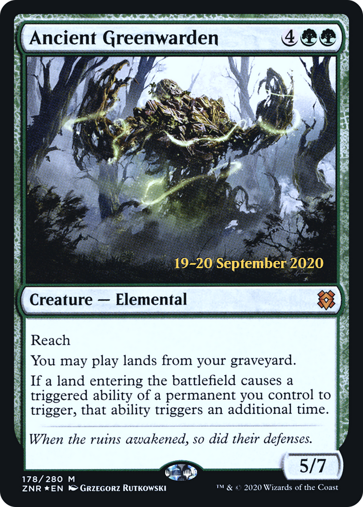 Ancient Greenwarden (PRE-178S) [Zendikar Rising Promos] Foil