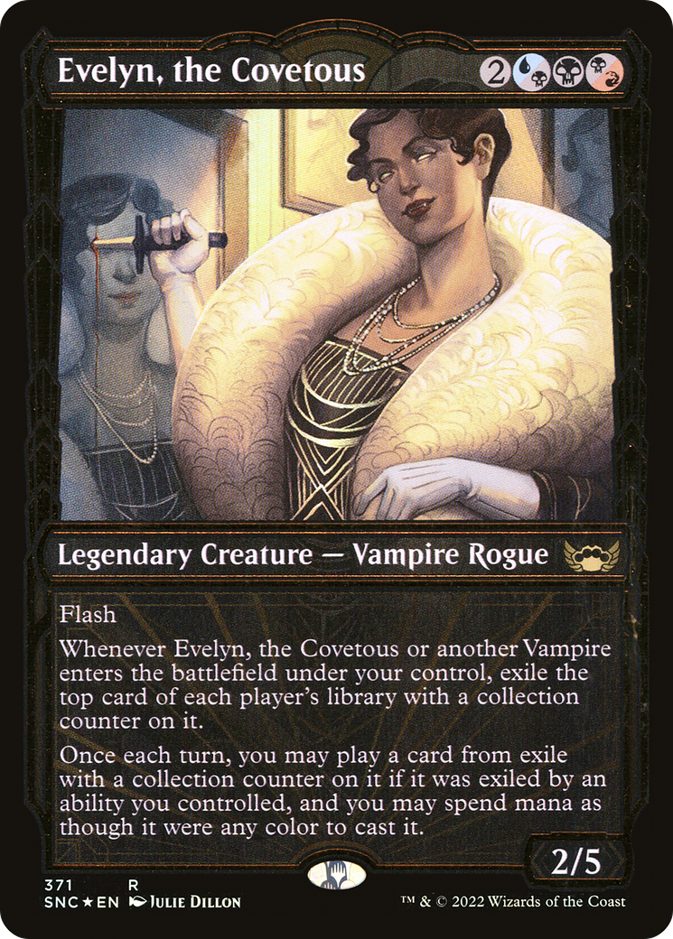 Evelyn, the Covetous (Gilded Foil) (SNC-371) (Showcase) [Streets of New Capenna] Foil