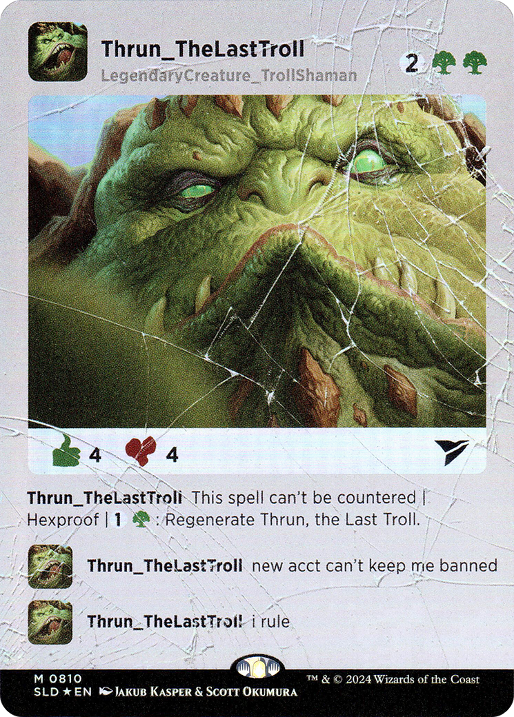 Thrun, the Last Troll (SLD-810) (Borderless) [Secret Lair Drop Series] Foil