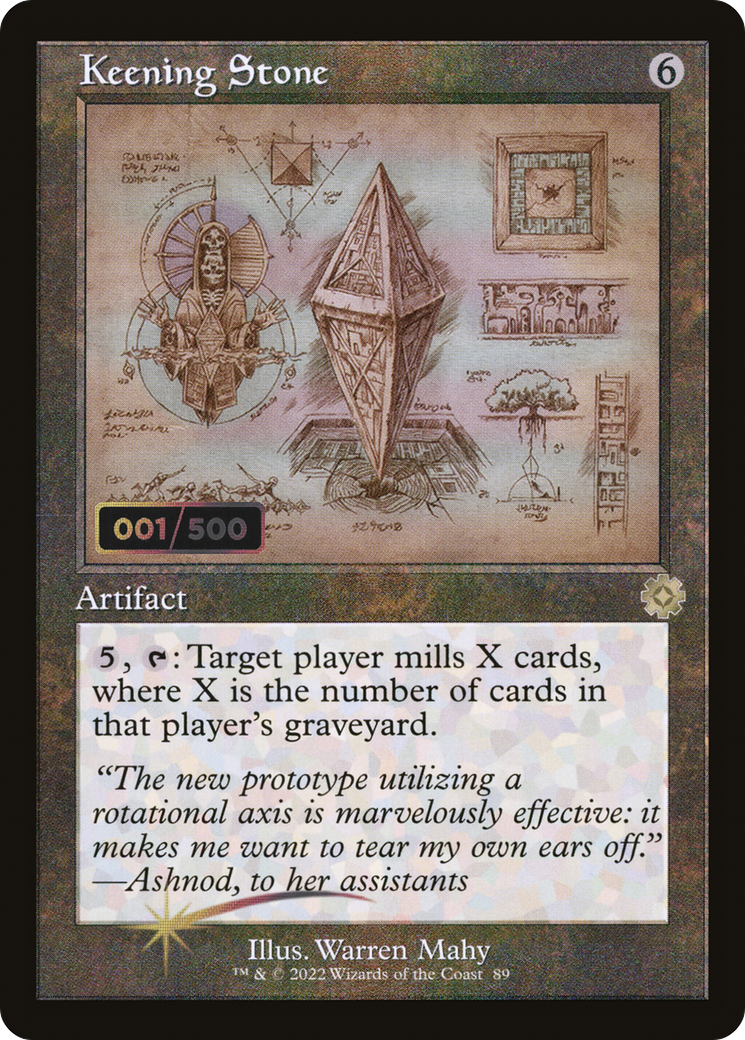 Keening Stone (Schematic) (Serial Numbered) (BRR-089) [The Brothers' War Retro Artifacts] Foil
