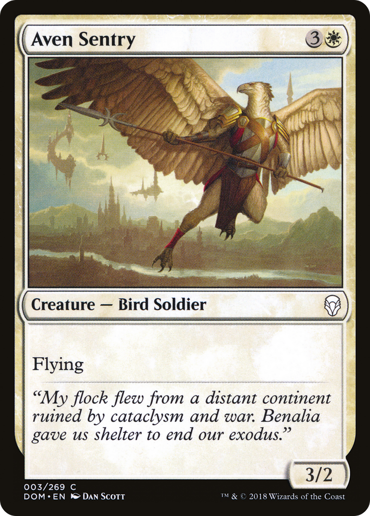 Aven Sentry (DOM-003) [Dominaria] Foil