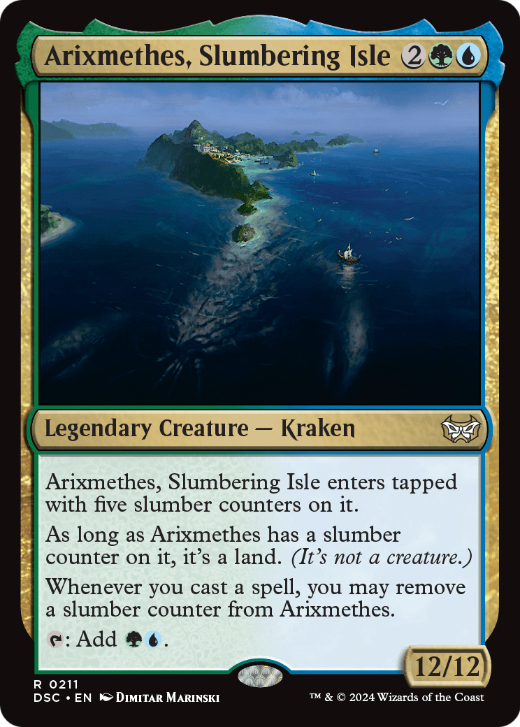 Arixmethes, Slumbering Isle (DSC-211) [Duskmourn: House of Horror Commander]