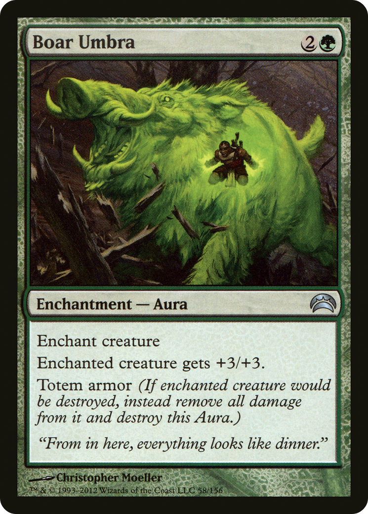 Boar Umbra (PC2-058) [Planechase 2012] Foil