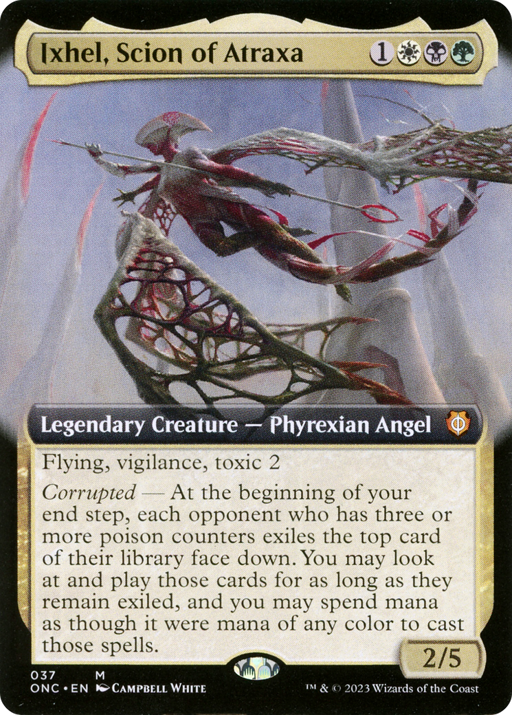 Ixhel, Scion of Atraxa (Extended Art) (ONC-037) [Phyrexia: All Will Be One Commander]