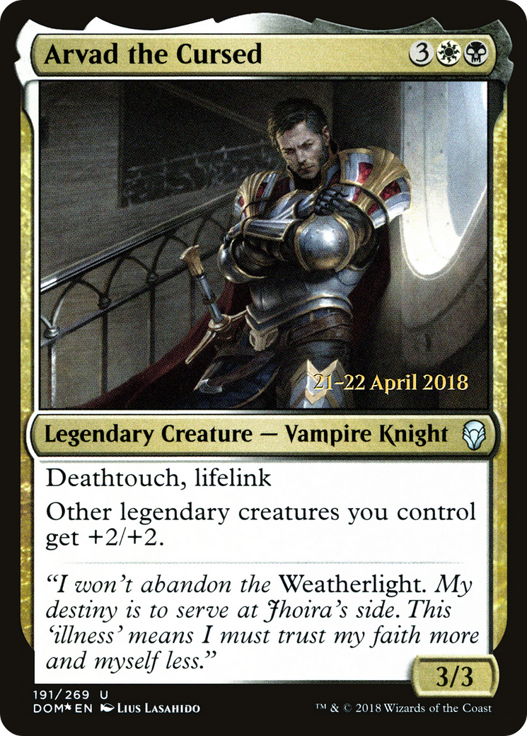 Arvad the Cursed (PRE-191S) [Dominaria Promos] Foil