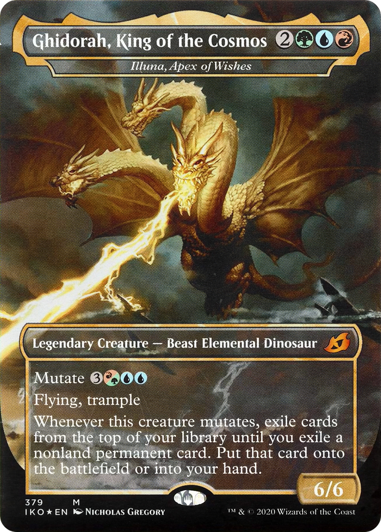 Ghidorah, King of the Cosmos - Illuna, Apex of Wishes (IKO-379) (Borderless) [Ikoria: Lair of Behemoths]