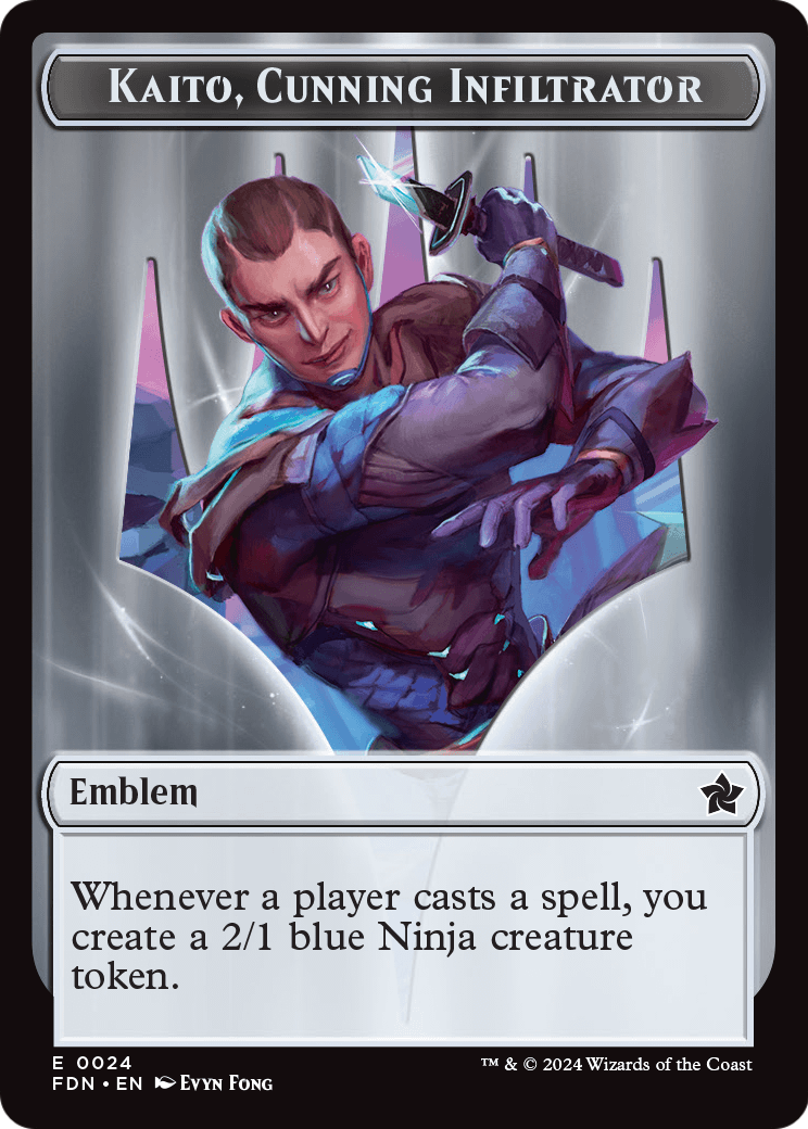 Kaito, Cunning Infiltrator Emblem (TFDN-024) [Foundations Tokens]