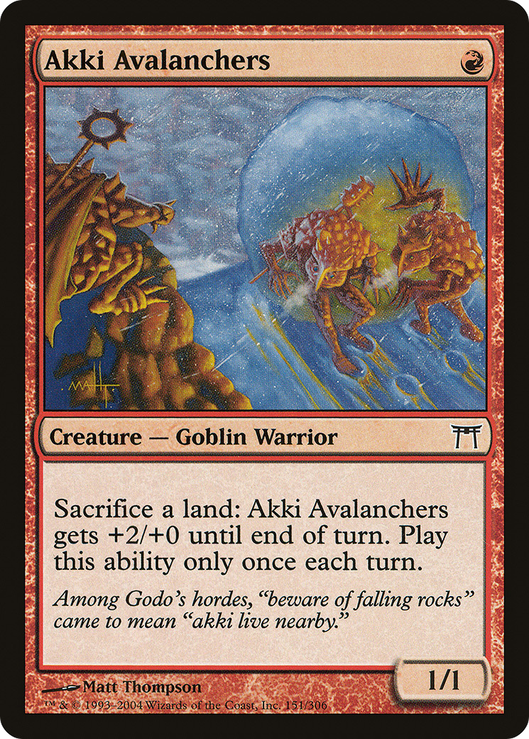Akki Avalanchers (CHK-151) [Champions of Kamigawa] Foil